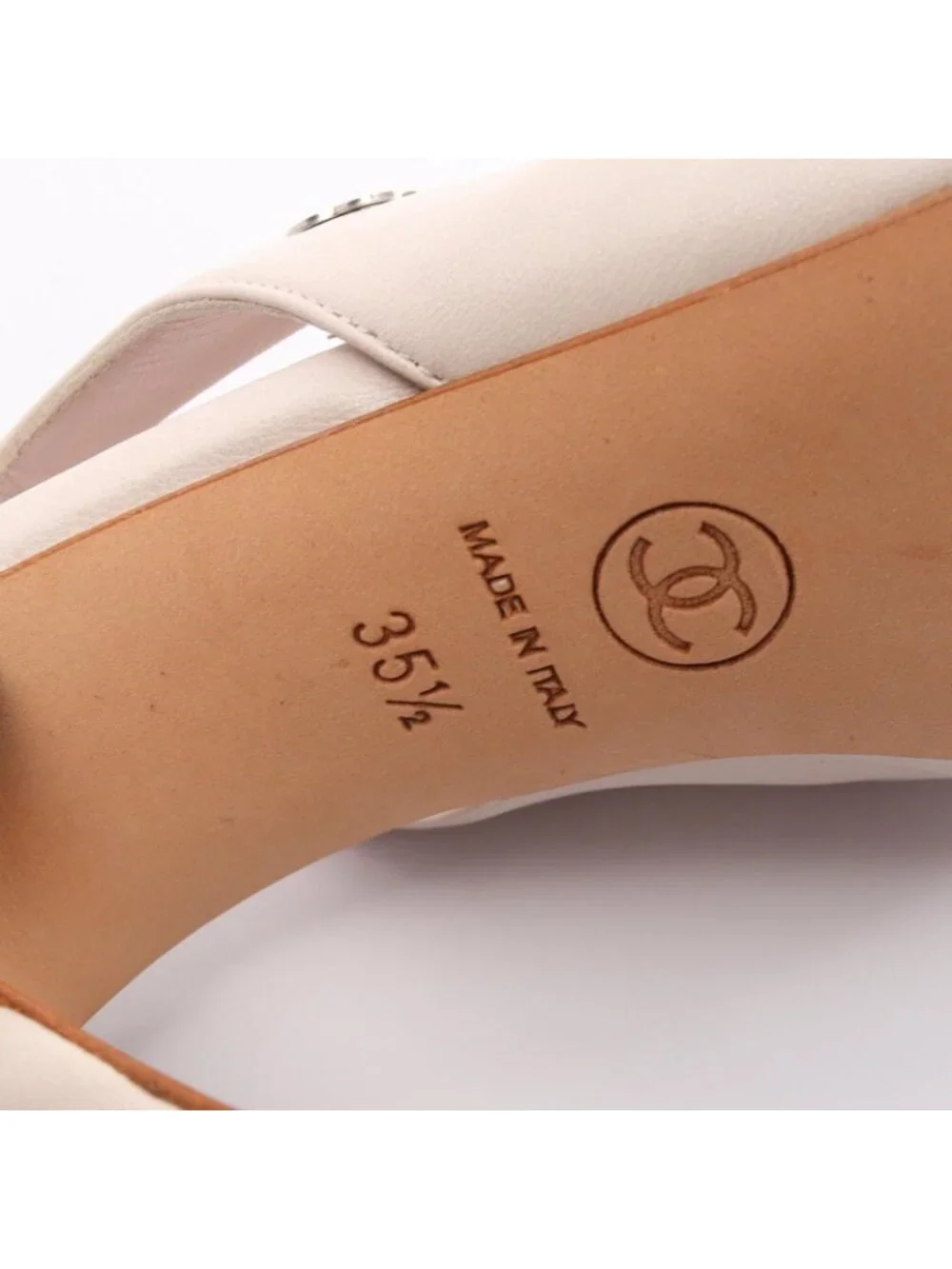 Chanel Pumps CC Logo Cap Toe Pink Silver Leather Heels